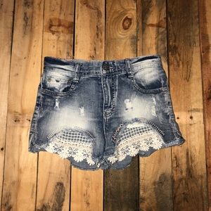 High waisted Jean shorts